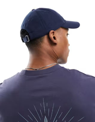 Boné de beisebol The North Face Half Dome com logo na cor azul marinho.